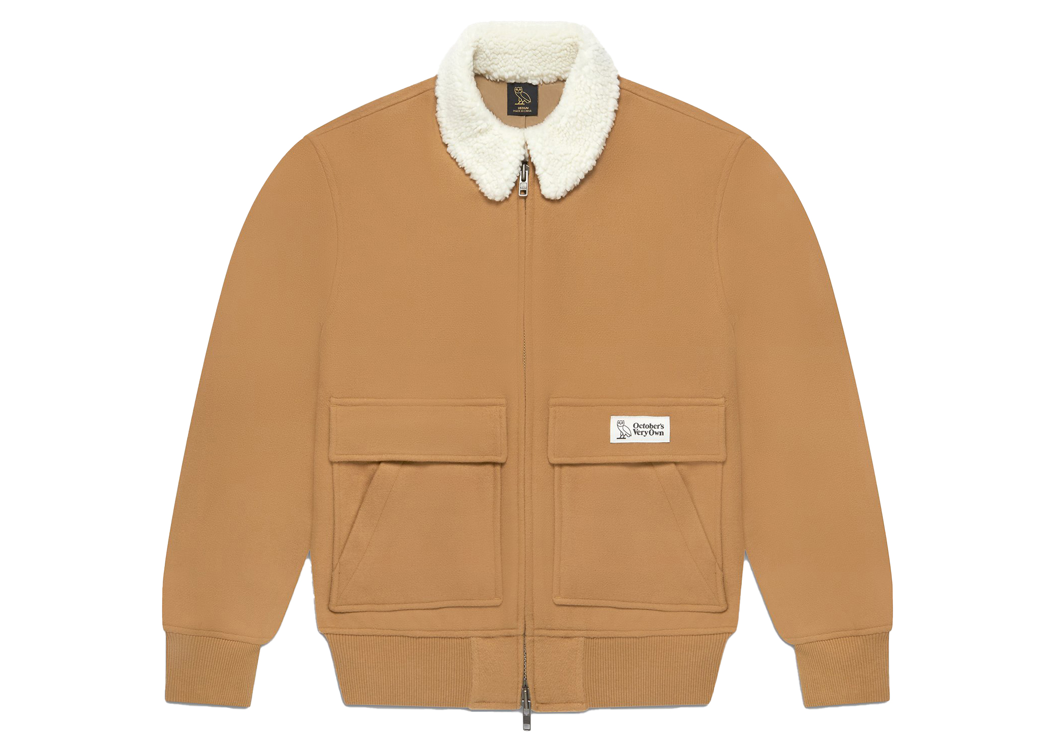 OVO Wool Aviator Jacket Caramel Men's - SS21 - US