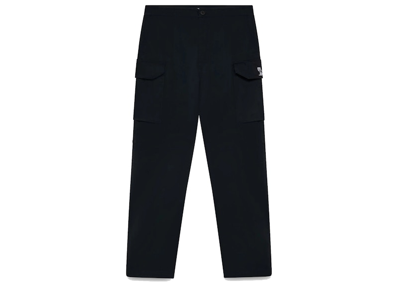 black woven cargo pants