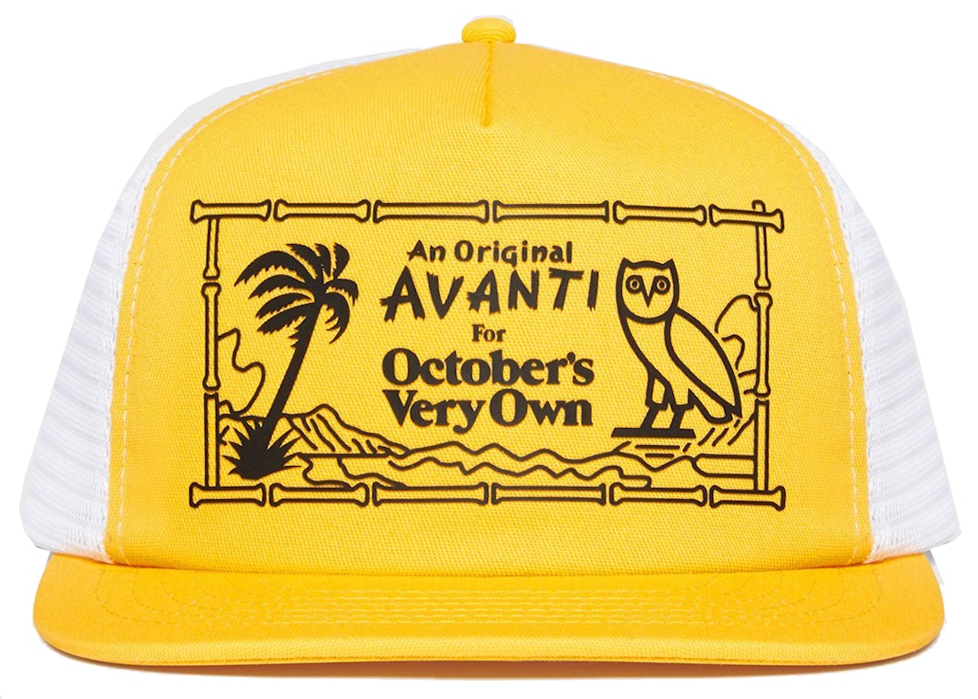 Pre-owned Ovo X Avanti Trucker Hat Yellow
