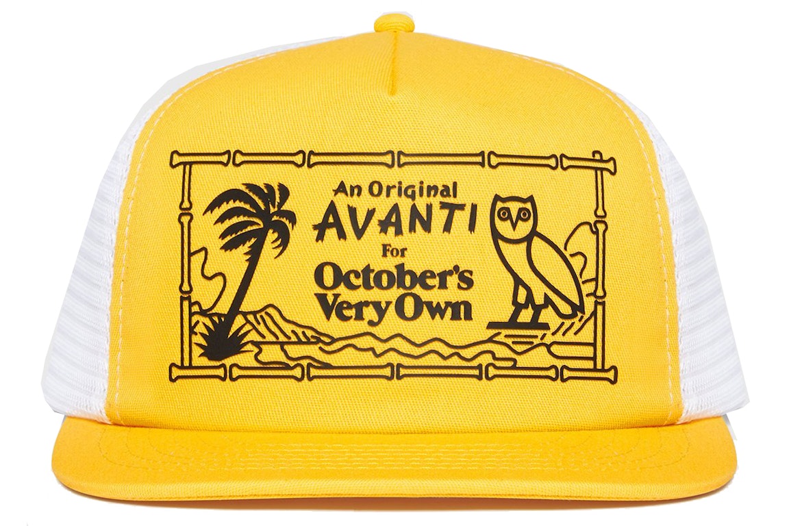Pre-owned Ovo X Avanti Trucker Hat Yellow