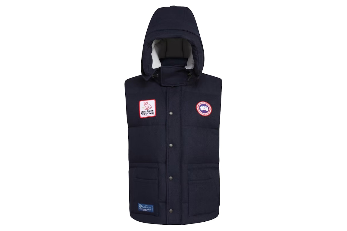 Pre-owned Ovo X Canada Goose Freestyle Vest Navy