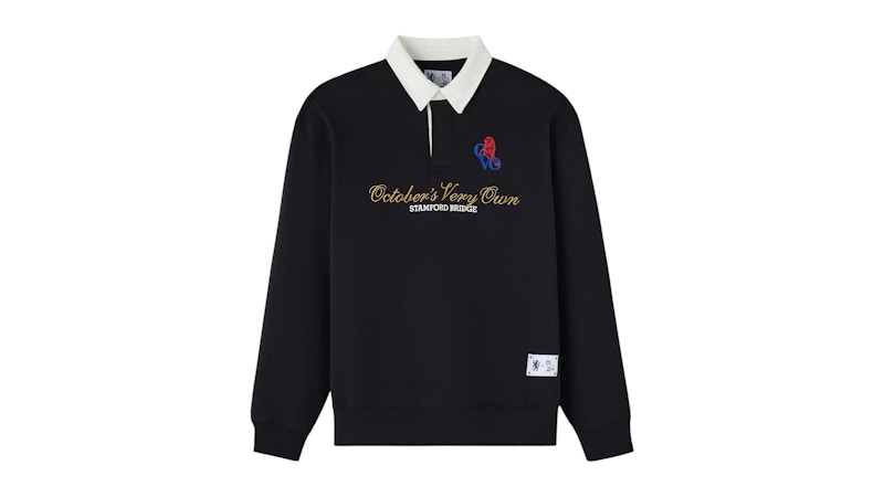 OVO x Chelsea FC Rugby Sweatshirt Black Men's - SS25 - US