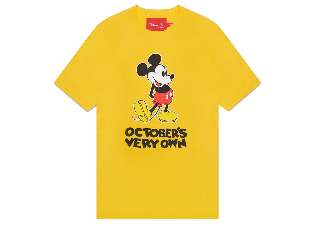 Pre-owned Ovo X Disney Classic Mickey T-shirt Yellow