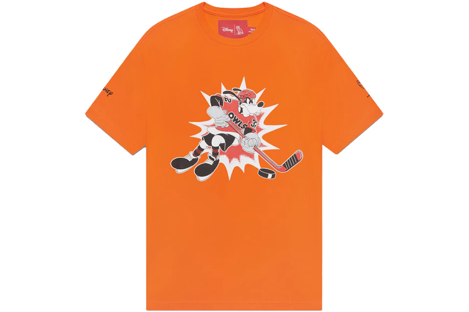 OVO x Disney Goofy "OWLS" T-shirt Orange