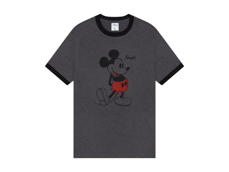 Pre-owned Ovo Men's X Disney Mickey Mouse Toronto T-shirt In Charcoal Grey