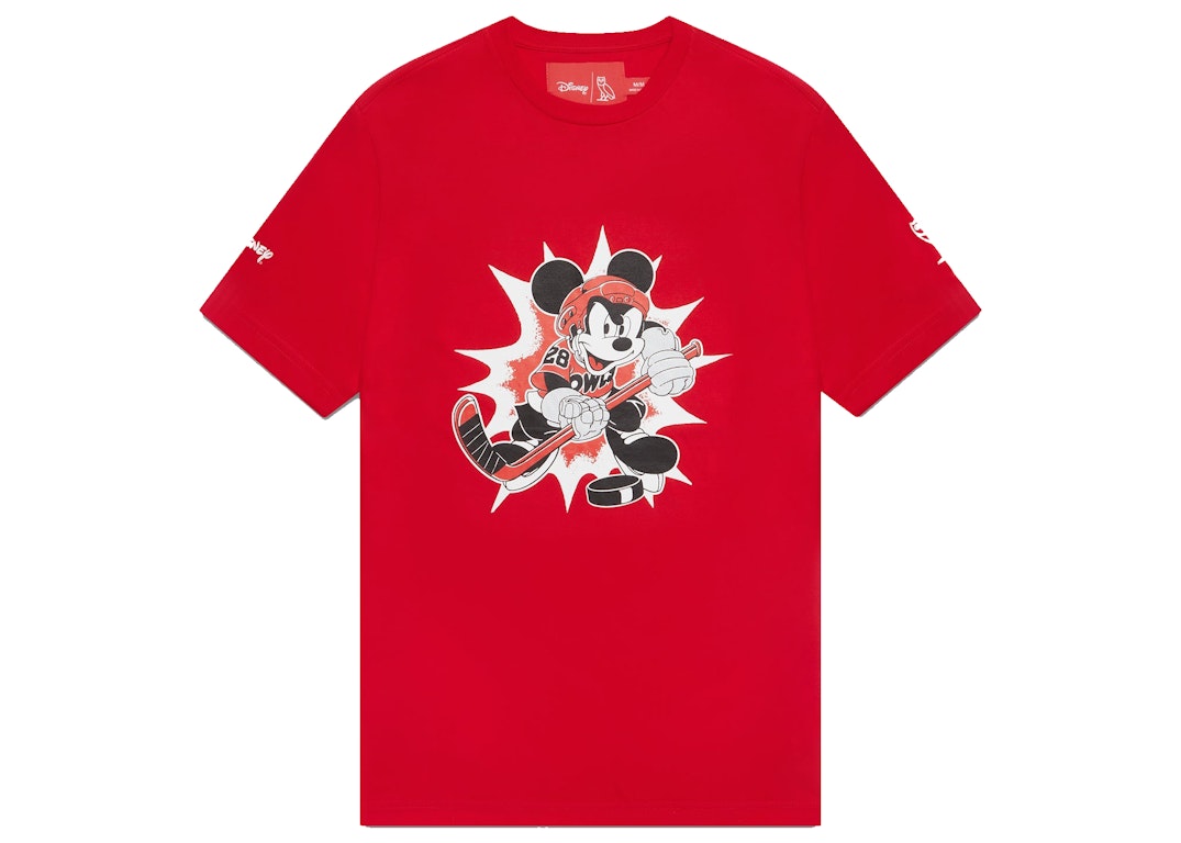 Pre-owned Ovo X Disney Mickey "owls" T-shirt Red