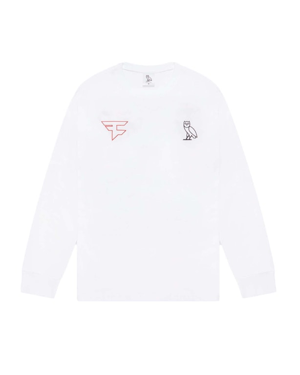 Pre-owned Ovo X Faze Clan New Athletes Longsleeve T-shirt White