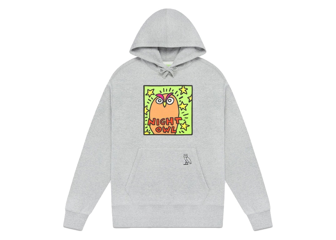 Pre-owned Ovo X Keith Haring Hoodie Heather Grey