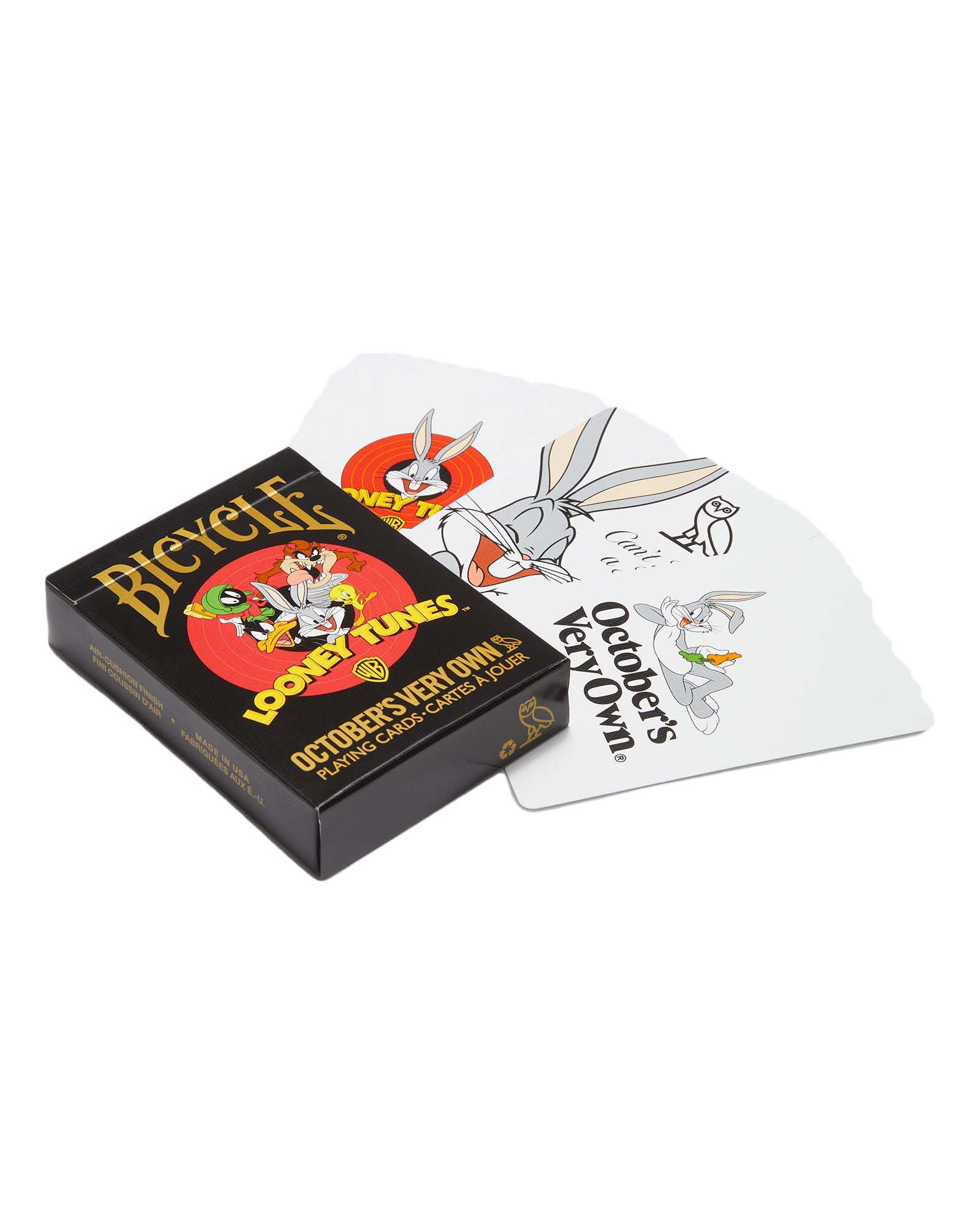 OVO x Looney Tunes Bicycle Playing Cards Black
