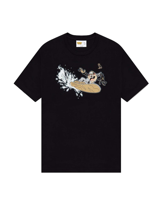 Pre-owned Ovo X Looney Tunes Tasmanian Devil Snowboard T-shirt Black