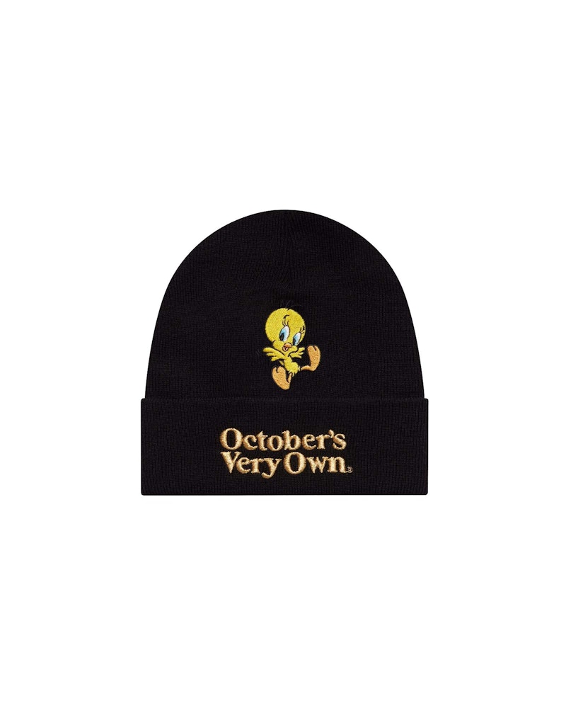 Pre-owned Ovo X Looney Tunes Tweety Bird Beanie In Black