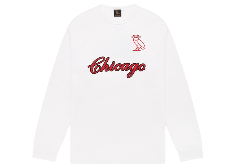 OVO x NBA Bulls L/S T-shirt White Men's - FW21 - US