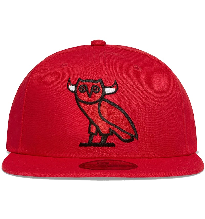 OVO x NBA Bulls New Era 59Fifty Fitted Hat Red Men's FW21 GB
