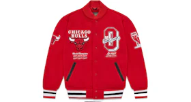 OVO x NBA Bulls Varsity Jacket Red