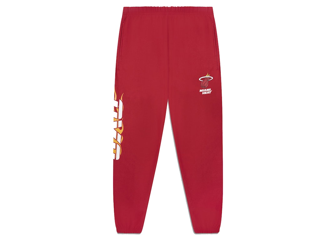 Pre-owned Ovo X Nba Heat Fleece Pant Red