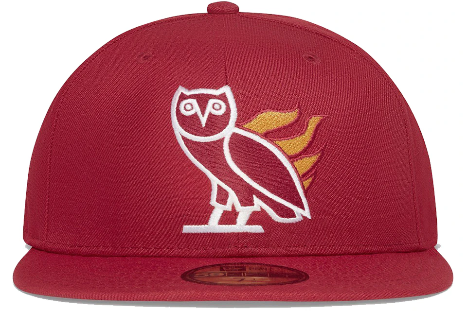 OVO x NBA Heat New Era 59Fifty Fitted Hat Red