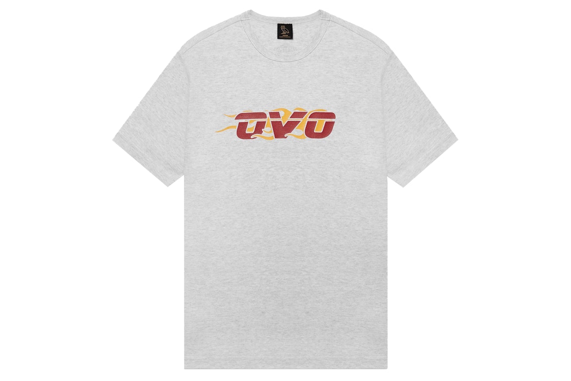 Pre-owned Ovo X Nba Heat T-shirt Grey