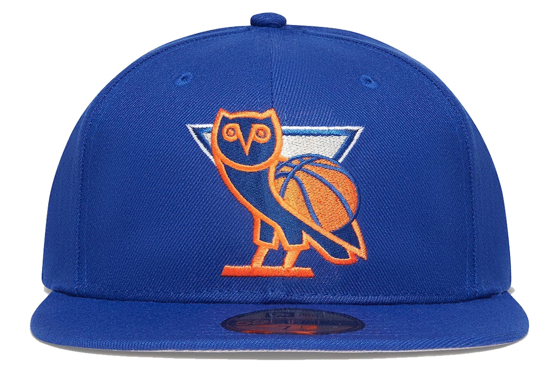 Pre-owned Ovo X Nba Knicks New Era 59fifty Fitted Hat Blue