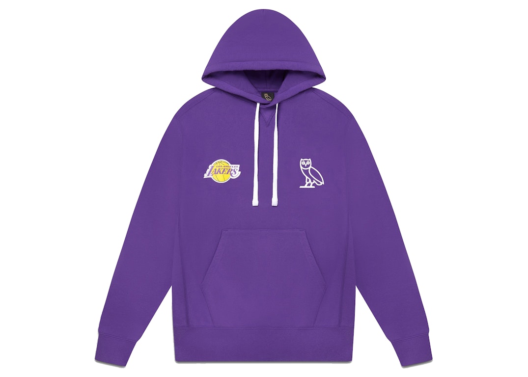Pre-owned Ovo X Nba Lakers Hoodie Purple