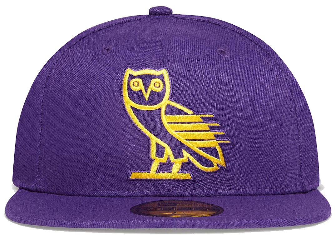 Pre-owned Ovo X Nba Lakers New Era 59fifty Fitted Hat Purple