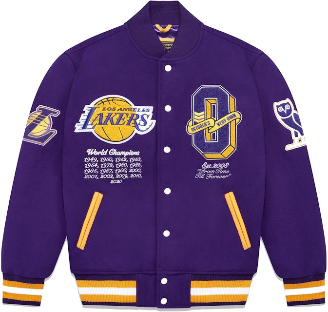 Varsity La Lakers Purple and White Vintage Jacket