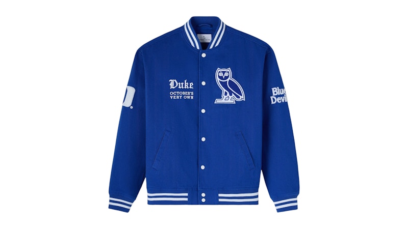 OVO x NCAA Duke Blue Devils Varsity Jacket Blue Men's - SS25 - US