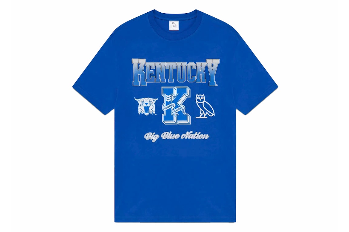 Pre-owned Ovo X Ncaa Kentucky Wildcats T-shirt Blue