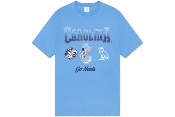 OVO x NCAA North Carolina Tar Heels T-shirt Blu