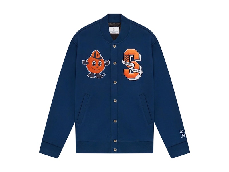 OVO x NCAA Syracuse Oranges Varsity Jacket Navy Men's - SS24 - US