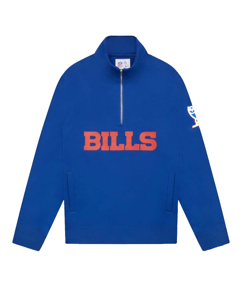 OVO x NFL Buffalo Bills 1/4 Zip Mock Neck Blue - SS23 - US