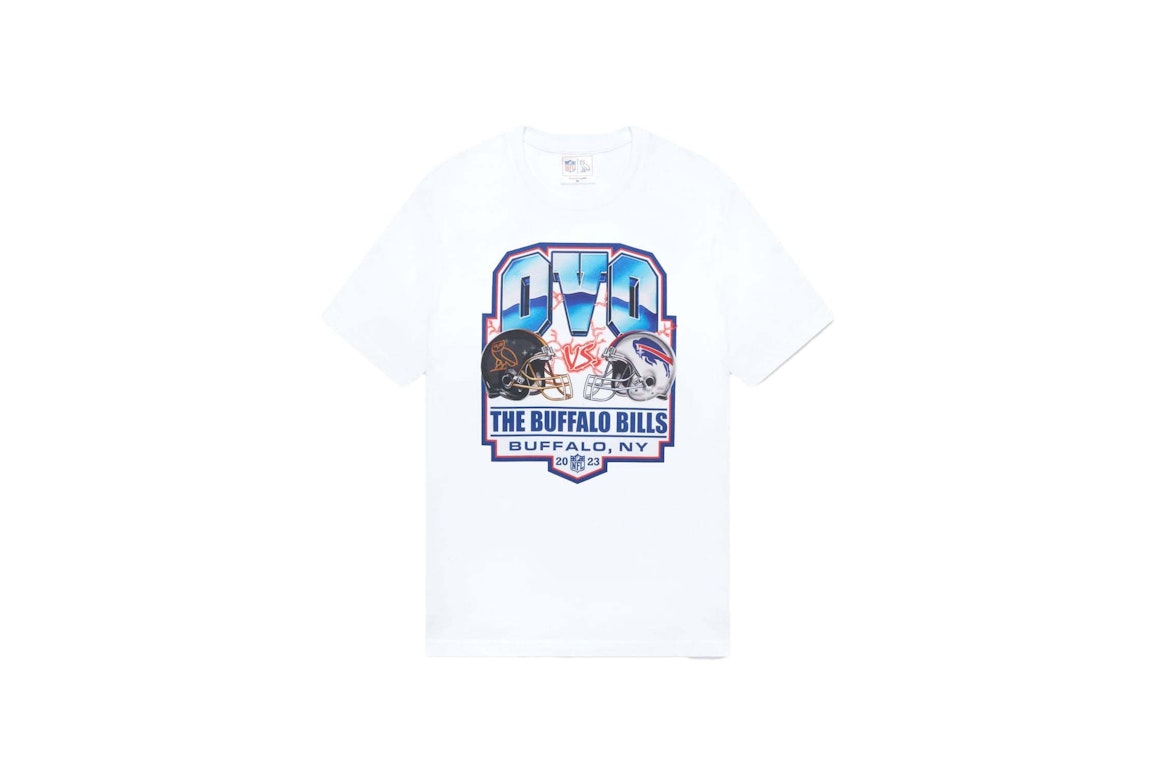 Pre-owned Ovo X Nfl Buffalo Bills Game Day T-shirt White