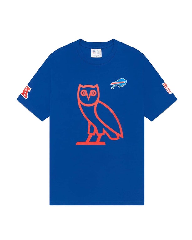 Pre-owned Ovo X Nfl Buffalo Bills Og Owl T-shirt Blue