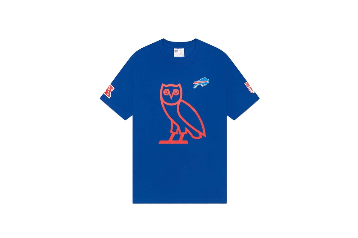 Pre-owned Ovo X Nfl Buffalo Bills Og Owl T-shirt Blue