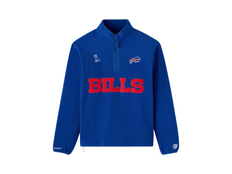 新品 USA製 NFL バッファロー ビルズ ネックフーディ フリース OVO x NFL Buffalo Bills Polartec Mock Neck Quarter-Zip