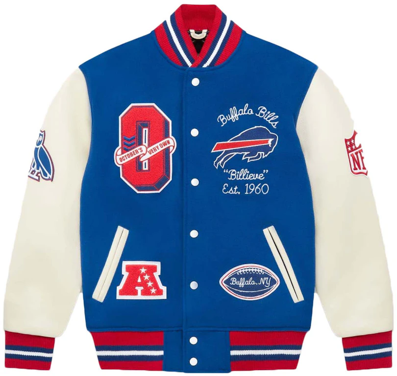OVO x NFL Buffalo Bills Varsity Jacket Blue - SS23 - IT