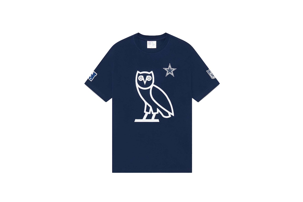 Pre-owned Ovo X Nfl Dallas Cowboys Og Owl T-shirt Navy