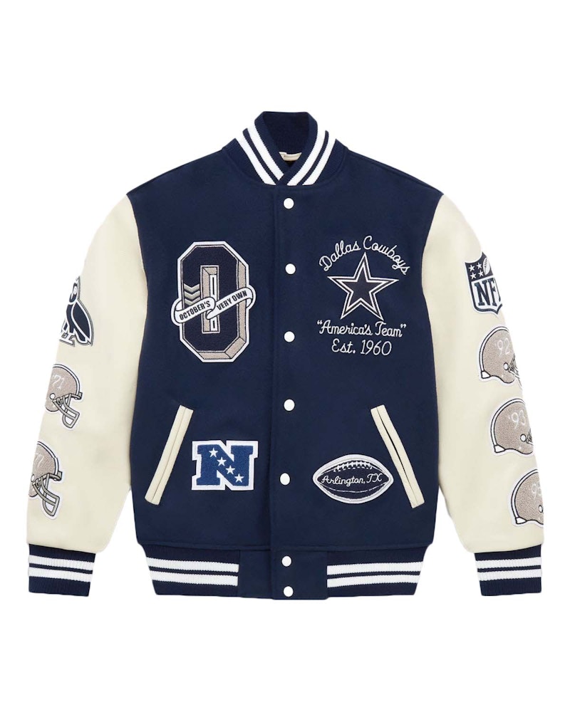 OVO x NFL Dallas Cowboys Varsity Jacket Navy Men's - SS23 - US