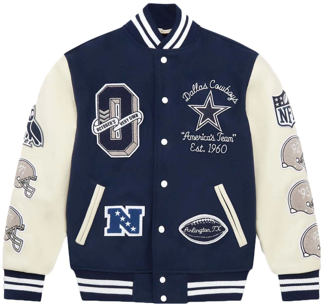 OVO x NFL Dallas Cowboys Varsity Jacket Navy Men's - SS23 - US