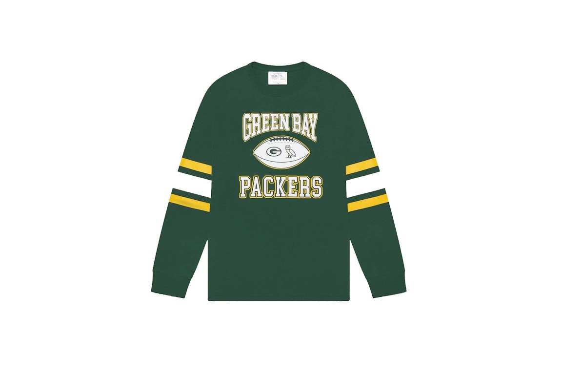 Pre-owned Ovo X Nfl Green Bay Packers Longsleeve T-shirt Green