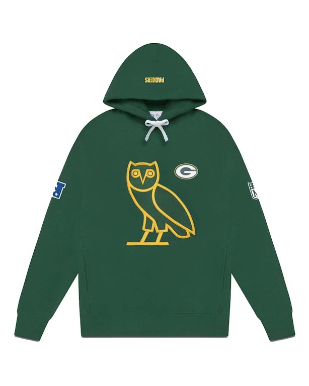 Pre-owned Ovo X Nfl Green Bay Packers Og Owl Hoodie Green