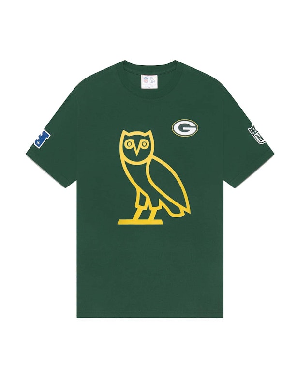 Pre-owned Ovo X Nfl Green Bay Packers Og Owl T-shirt Green