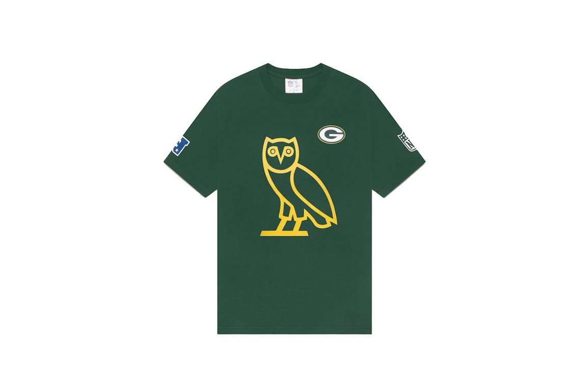 Pre-owned Ovo X Nfl Green Bay Packers Og Owl T-shirt Green