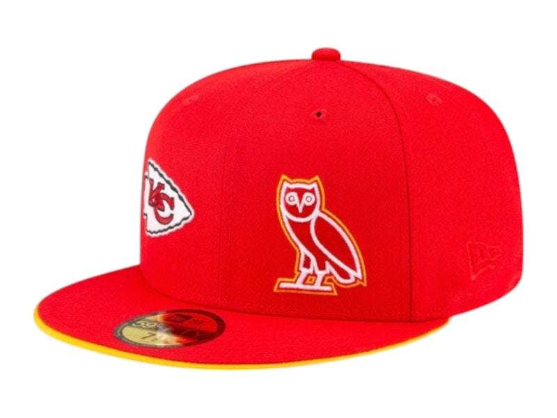 OVO x NFL Kansas City Chiefs Fitted Hat Red - JP