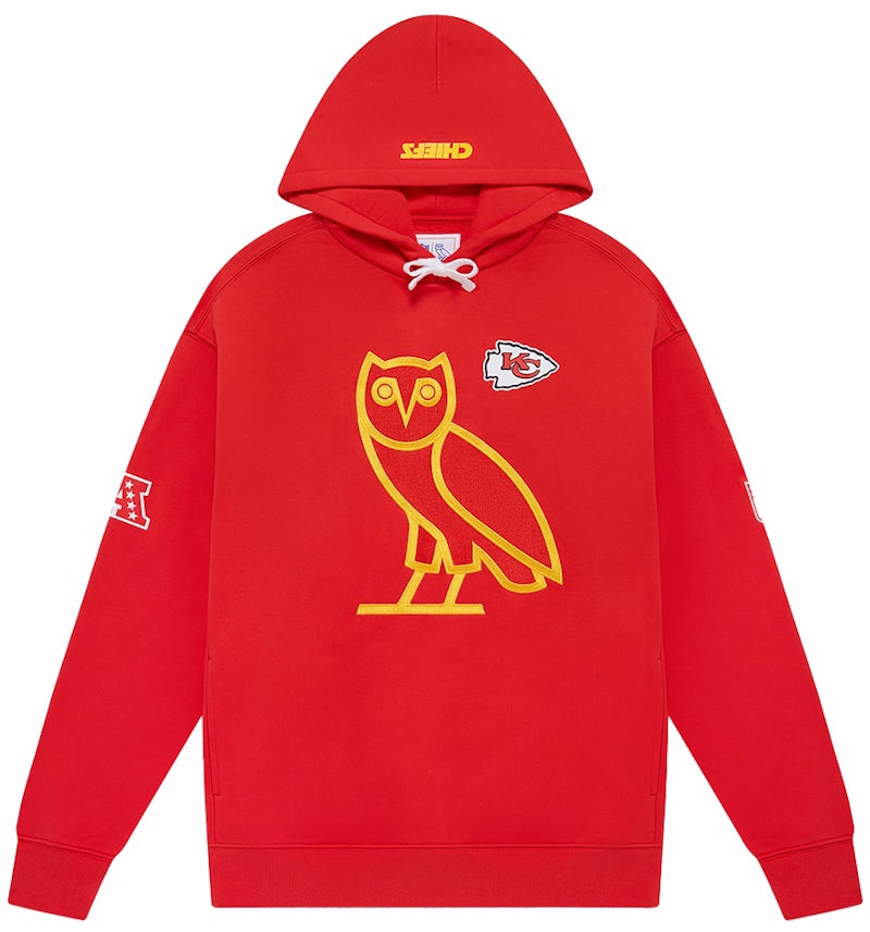OVO x NFL Kansas City Chiefs OG Hoodie Red Men's FW23 US