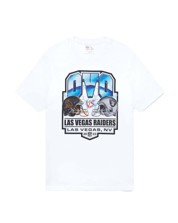 Pre-owned Ovo X Nfl Las Vegas Raiders Game Day T-shirt White