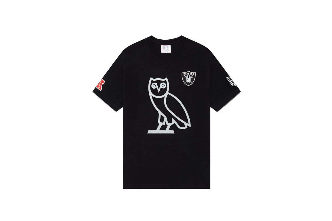 Pre-owned Ovo X Nfl Las Vegas Raiders Og Owl T-shirt Black