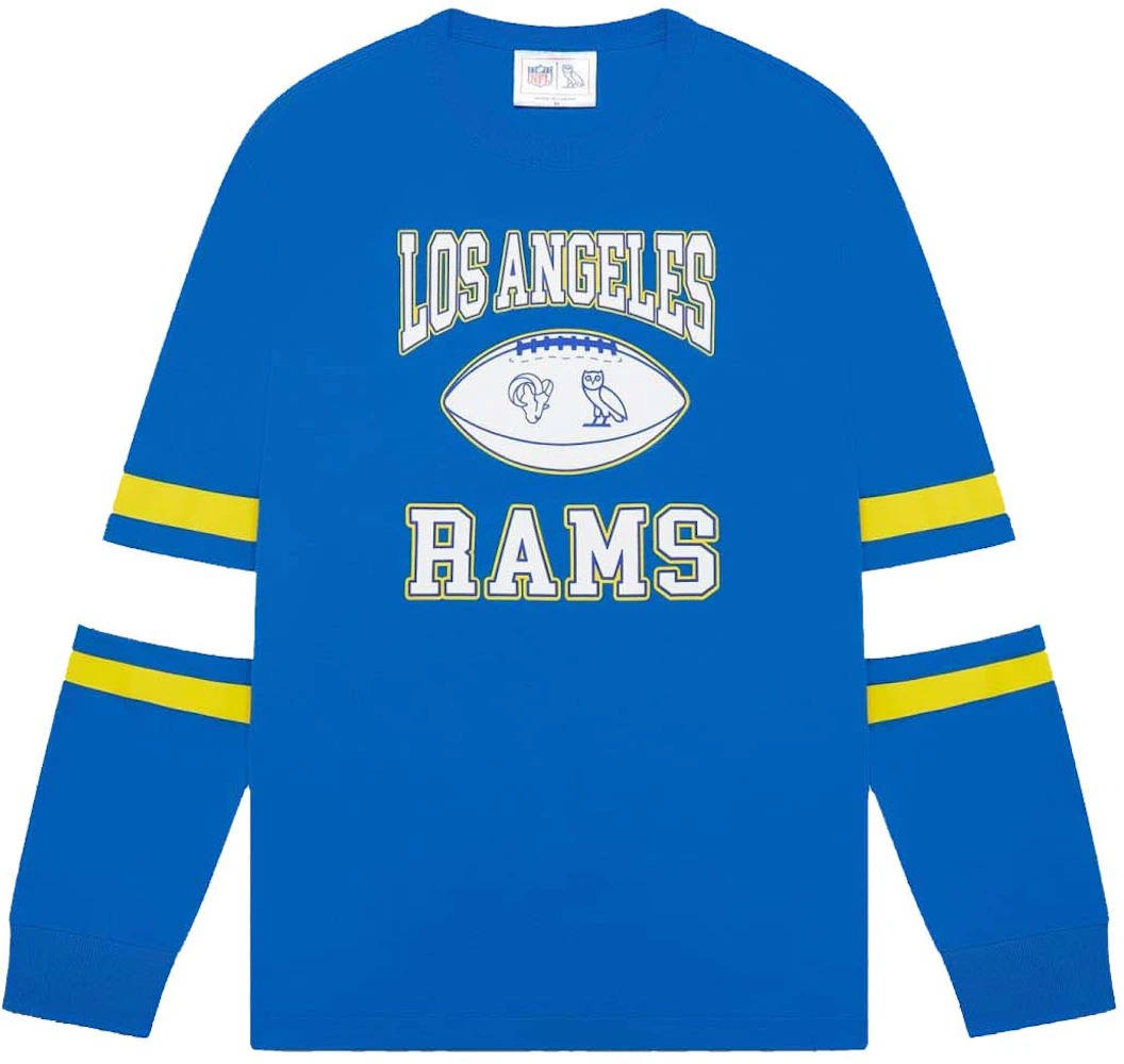 NFL Los Angeles Ovo Rams Jacket  OVO x NFL Rams Varsity Blue Jacket