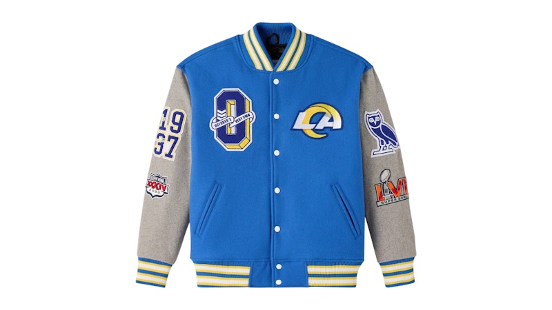 OVO x NFL Los Angeles Rams Wool Varsity Jacket Blue