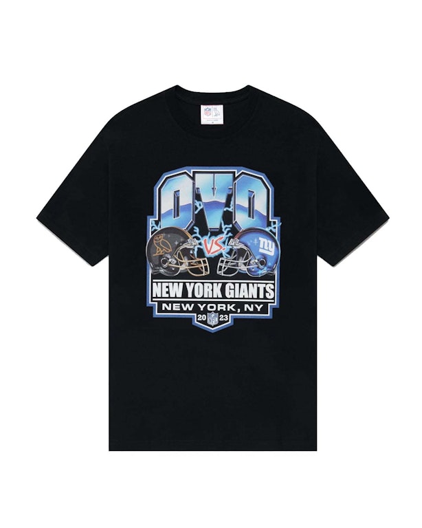 Pre-owned Ovo X Nfl New York Giants Game Day T-shirt Black