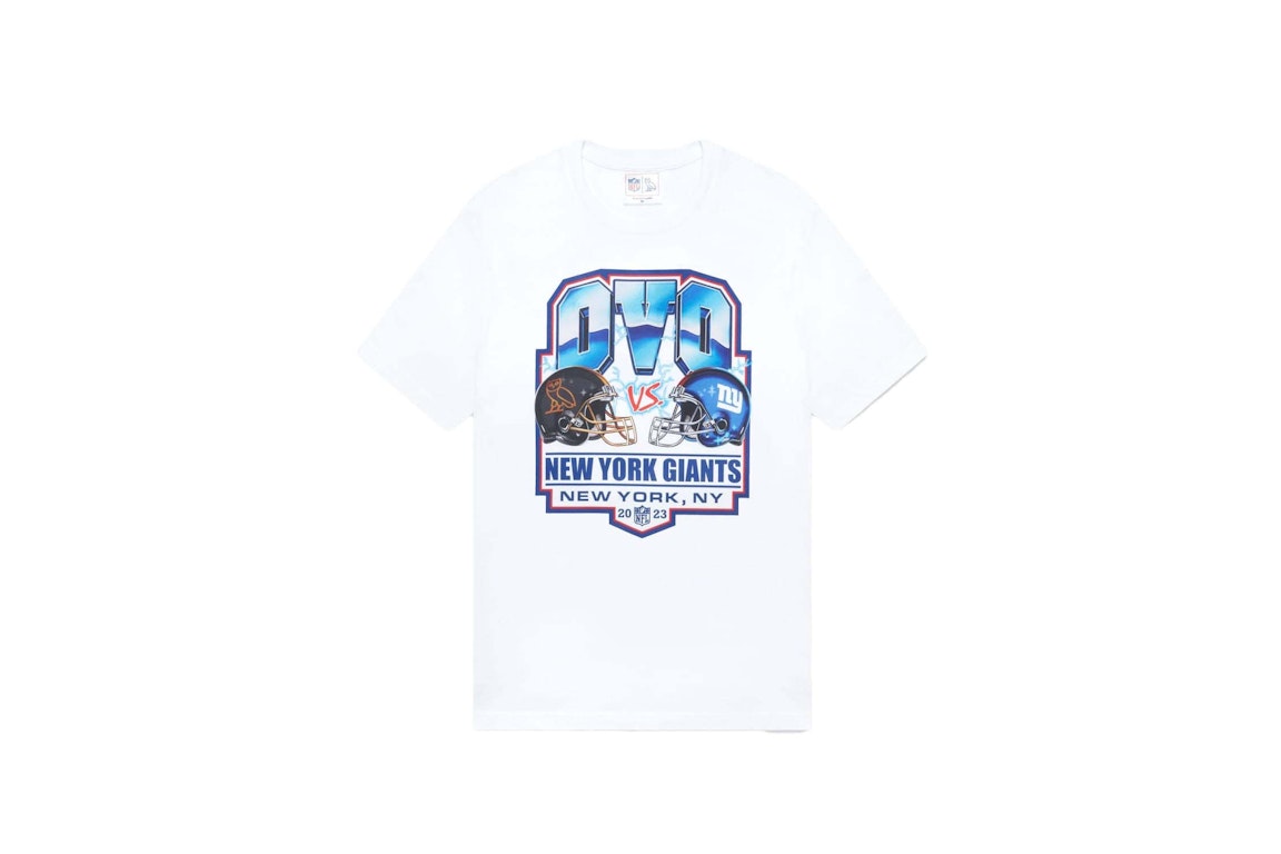 Pre-owned Ovo X Nfl New York Giants Game Day T-shirt White